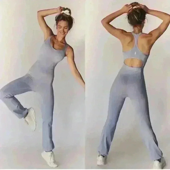 Free People Pants - NWT Free People FP Movement Purple Let's Bounce One Piece Jumpsuit Women's Large